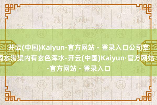 开云(中国)Kaiyun·官方网站 - 登录入口公司宰杀车间外雨水沟渠内有玄色浑水-开云(中国)Kaiyun·官方网站 - 登录入口