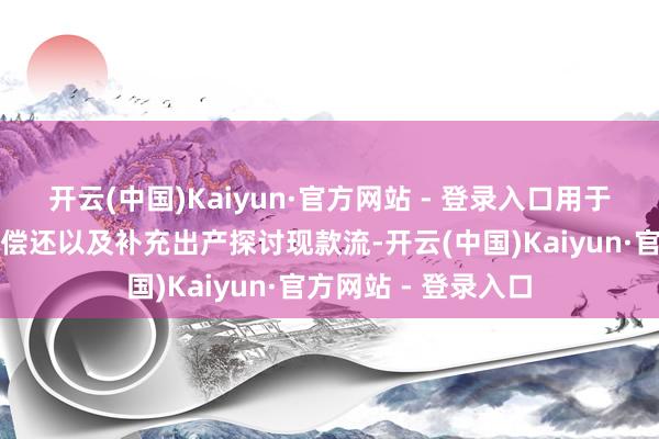 开云(中国)Kaiyun·官方网站 - 登录入口用于处分银行贷款本金偿还以及补充出产探讨现款流-开云(中国)Kaiyun·官方网站 - 登录入口