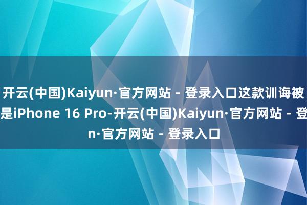 开云(中国)Kaiyun·官方网站 - 登录入口这款训诲被以为恰是iPhone 16 Pro-开云(中国)Kaiyun·官方网站 - 登录入口