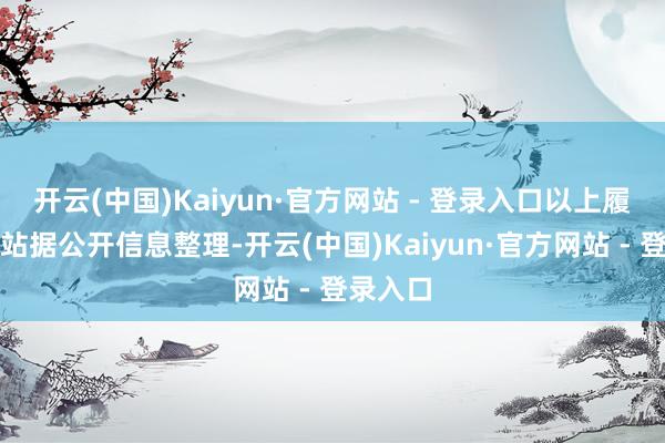 开云(中国)Kaiyun·官方网站 - 登录入口以上履动作本站据公开信息整理-开云(中国)Kaiyun·官方网站 - 登录入口